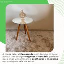 Ver imagem 6 de Mesa de Apoio Lateral 100% MDF 50cm x 50cm x 52cm Esmeralda Branco