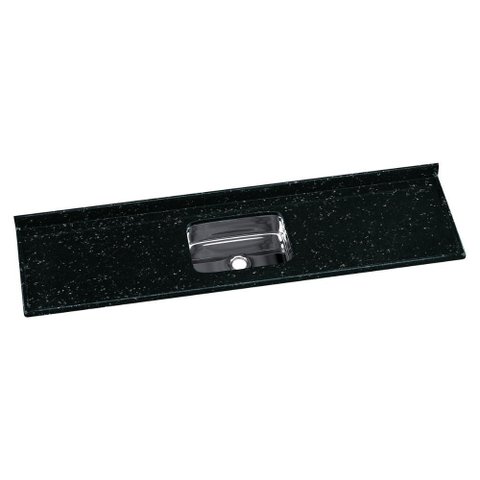 Pia de Cozinha Mármore Sintético 199x55cm com Cuba Aço Inox Multimóveis CR20477 
