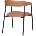 Ver imagem 5 de Kit 2 Cadeiras com Braço Chamonix Olivia Fratini Estofado Pu Caramelo Base Aço Carbono Preto