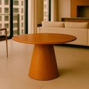 Ver imagem 1 de Mesa de Jantar Base Cone em Madeira Laminada Lyon - 108cm