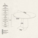 Ver imagem 3 de Mesa de Jantar Base Cone em Madeira Laminada Lyon - 108cm Marrom/Amadeirado