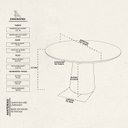 Ver imagem 3 de Mesa de Jantar Base Cone em Madeira Laminada Lyon - 108cm Marrom/Amadeirado
