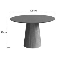 Mesa de Jantar Base Cone em Madeira Laminada Lyon - 108cm - 6
