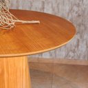 Ver imagem 4 de Mesa de Jantar Base Cone em Madeira Laminada Lyon - 108cm Marrom/Amadeirado