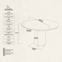 Ver imagem 3 de Mesa de Jantar Base Cone em Madeira Laminada Lyon - 108cm
