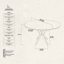 Ver imagem 3 de Mesa de Jantar Base Estrelada de Madeira Maciça Alice- 108cm