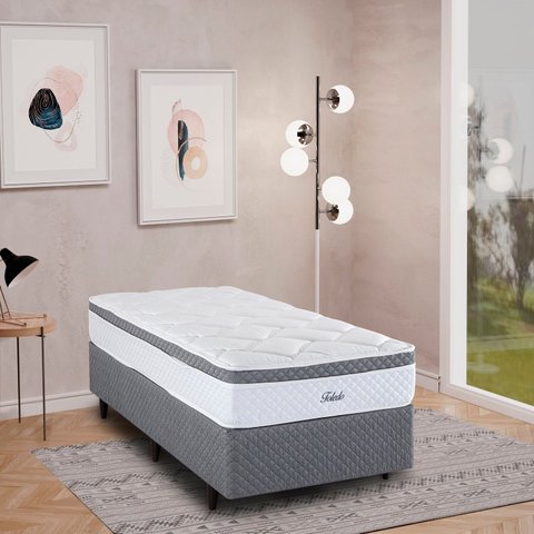Colchão Molas Ensacadas Toledo Solteiro 88cm Branco Herval