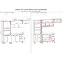 Ver imagem 5 de Cozinha Compacta Modulada 4 Peças com Balcão 120cm com Tampo Urbane Bege/Freijó/Vanilla/Cp-Ripado