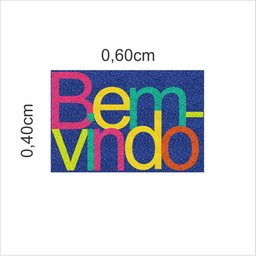 Tapete Bem Vindo Colorido 60x40 Cm - 2