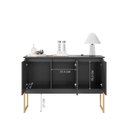 Ver imagem 3 de Buffet Aparador Luxo Roma - Preto Dourado Preto Dourado