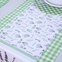 Ver imagem 2 de Caminho de Mesa Tropical Estampado 2 Peças 1,25m X 43cm Microfibra Lavanda