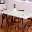 Ver imagem 1 de Caminho de Mesa Tropical Estampado 2 Peças 1,25m X 43cm Microfibra Lavanda