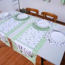 Ver imagem 4 de Caminho de Mesa Tropical Estampado 2 Peças 1,25m X 43cm Microfibra Lavanda