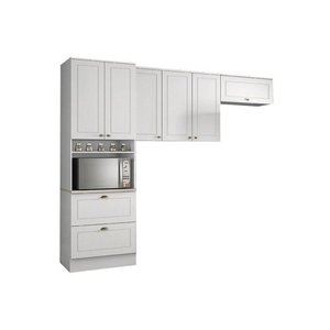 Kit de Cozinha Modulada 3 Peças Americana (2 Armários + 1 Paneleiro) Cpt09 Branco - Henn