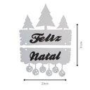Ver imagem 3 de Enfeite de Porta Feliz Natal (31x23) Branco