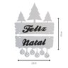 Enfeite de Porta Feliz Natal (31x23) Branco - 3