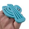 Kit 4 Porta Copo Decorativo em Silicone Formato Cacto Suporte Mesa Bolacha Chopp Azul - 7