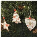 Ver imagem 5 de Kit 6 Enfeites Pendentes para Árvore de Natal em Mdf 7cm