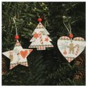 Ver imagem 1 de Kit 6 Enfeites Pendentes para Árvore de Natal em Mdf 7cm