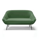 Ver imagem 3 de Kit 01 Namoradeira 02 Lugares e 01 Poltrona Giovana Suede Pés Palito de Ferro - D’Rossi - Verde