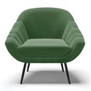 Ver imagem 4 de Kit 01 Namoradeira 02 Lugares e 01 Poltrona Giovana Suede Pés Palito de Ferro - D’Rossi - Verde