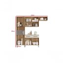 Ver imagem 3 de Cozinha Compacta Juma 5 Portas 2 Gavetas MDP 210cm Off White Aramóveis