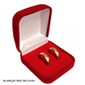 Kit5 Estojo Caixa Caixinha Veludo para Anel Aliança Vermelha - 5