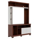 Ver imagem 1 de Estante Home Tv 50 Pol 2 Portas 137 Cm Elba Nogueira Real Off White Matte Colibri