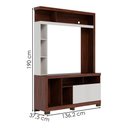 Ver imagem 3 de Estante Home Tv 50 Pol 2 Portas 137 Cm Elba Nogueira Real Off White Matte Colibri