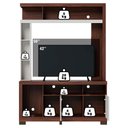 Ver imagem 4 de Estante Home Tv 50 Pol 2 Portas 137 Cm Elba Nogueira Real Off White Matte Colibri