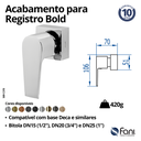 Ver imagem 4 de Acabamento Registro Base Deca 3/4 Bold 509DV370 D'Oro Vecchio Fani