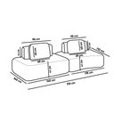 Ver imagem 4 de Sofá 2 Lugares Orgânico com Módulo Central e 1 Canto Berlim Bouclê Cr K01 - D’Rossi