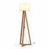 Luminária Classic Moderna de Chão com Cúpula de Linho Off/white/pes Nature para Sala:white - 2