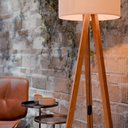 Ver imagem 4 de Luminária Classic Moderna de Chão com Cúpula de Linho Off/white/pes Nature para Sala:white