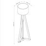 Luminária Classic Moderna de Chão com Cúpula de Linho Off/white/pes Nature para Sala:white - 5