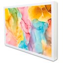 Ver imagem 1 de Quadro Decorativo Caixa Abstrato Arco-íris Tacolado Moldura Caixa 3cm Branca sem Vidro 20 X 30cm