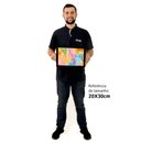 Ver imagem 2 de Quadro Decorativo Caixa Abstrato Arco-íris Tacolado Moldura Caixa 3cm Branca sem Vidro 20 X 30cm