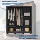 Ver imagem 6 de Guarda-Roupa 3 Portas 1 com Espelho 2 Gavetas e Pés Amanda Espresso Móveis Preto/Freijó