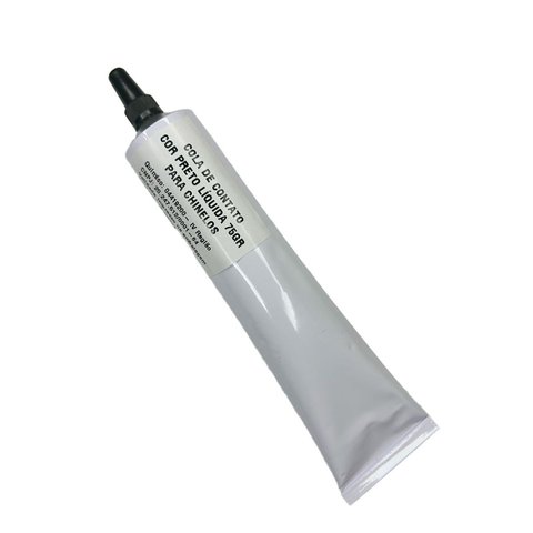 Cola de Contato Cor Preto Liquida 75gr para Chinelos