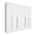 Ver imagem 4 de Guarda-Roupa Casal com Espelho 6 Portas 8 Gavetas Yescasa Branco Neve Portugal