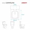Tampa Vaso Acrilico Lorenluna Branco para Bacia Lorenzetti - 5