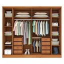 Ver imagem 7 de Guarda-Roupa Casal com Espelho 6 Portas 8 Gavetas Yescasa Cinamomo Portugal