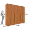 Guarda Roupa Casal 6 Portas 8 Gavetas com Espelho Portugal 270cm Espresso Móveis - 5