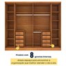 Guarda Roupa Casal 6 Portas 8 Gavetas com Espelho Portugal 270cm Espresso Móveis - 10
