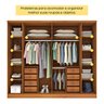 Guarda Roupa Casal 6 Portas 8 Gavetas com Espelho Portugal 270cm Espresso Móveis - 9