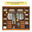 Ver mais imagens de Guarda Roupa Casal 6 Portas 8 Gavetas com Espelho Portugal 270cm Espresso Móveis