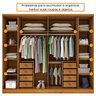 Guarda Roupa Casal 6 Portas 8 Gavetas com Espelho Portugal 270cm Espresso Móveis - 8