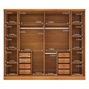Ver imagem 7 de Guarda Roupa Casal 6 Portas 8 Gavetas com Espelho Portugal 270cm Yescasa Marrom/Cinamomo/Off White