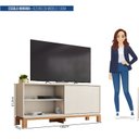 Ver imagem 5 de Rack para TV até 55 Polegadas 136cm Porta com Textura Microrripada Cavalete Mondrian 1.36 Bege