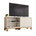 Ver mais imagens de Rack para TV até 55 Polegadas 136cm Porta com Textura Microrripada Cavalete Mondrian 1.36 Bege